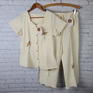 Mexico Lindo Embroidered Pant and Top  set